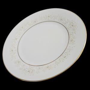Noritake Dearest Bread Plates Set of 4 Ivory Gold Trim Floral China